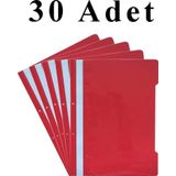30 Adet A4 Kirmizi Telli Dosya 1 Paket Ekonomik Kaliteli Telli Dosya Ofis Buro Okul