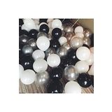 30 Adet Balon (Siyah - Beyaz - Gümüş Gri Karışık)