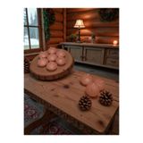 30 Adet Bej Rengi Minimal Suda Yüzden Mum