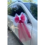 30 Adet Beyaz Kırmızı Kristal Tül Beyaz Latex Gül Kuyruk Detaylı Düğün Nikah Kına Sünnet Konvoy Süsü Beyaz Kırmızı