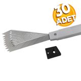 30 Adet İnce Metal Gövdeli Cep Tipi Maket Bıçağı Ucu Falçata Ucu