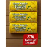 30 Adet Limon Kokulu Büzgülü Orta Boy Avantaj Paket Çöp Poşetleri Çöp Torbaları 55X60 Cm