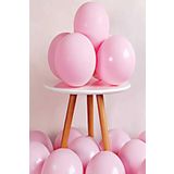 30 Adet Pembe Makaron Pastel Mat Renk Balon