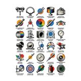 30 Adet Retro Bilimsel Deney Aletleri Sticker Seti - Laptop, Defter, Ajanda