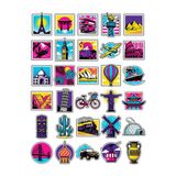 30 Adet Retro Pop Art Seyahat Şehirleri Sticker Seti - Laptop Valiz Defter Kılıf