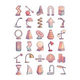 30 Adet Retro Postmodern Masa Lambası Sticker Seti - Laptop, Defter, Telefon