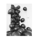 30 Adet Siyah Metalik Balon