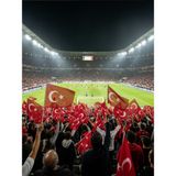 30 Adet Sopalı Türk Bayrağı 20X30 cm – Raşel Kumaş, Çift Dikiş, Dayanıklı Küçük Ebat - --