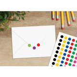 30 Adet Yuvarlak Renkli Yapışkanlı Etiket Sticker (Mavi, Sarı, Siyah, Yeşil, Pembe, Kırmızı)