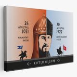 30 Ağustos Zafer Bayramı ve Atatürk Dekoratif Kanvas Tablo, Duvar Dekoru DF83