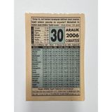 30 Aralık 2006 Takvim Yaprağı - Nostaljik Koleksiyonluk Takvim Yaprağı