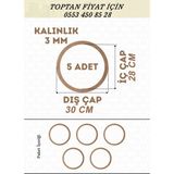 30 cm Çapında 5 Adet Kasnak 3mm-Kalınlık-Ham Mdf Düş Kapanı Makrome Örgü Çemberi Magnet