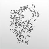 30 cm Çiçek Deseni Folyo Sticker