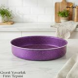 30 Cm Granit Yuvarlak Fırın Tepsisi - Violet