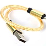 30 Cm Halat Micro Usb Kablo Gold
