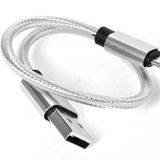 30 cm Halat Micro USB Kablo - Gri