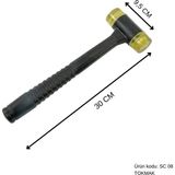 30 cm Kauçuk Saplı Boyasız Göçük Düzeltme Tokmağı, Pdr Tokmak - Sc-08