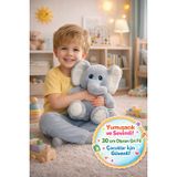 30 cm Oturan Gri Peluş Fil Oyuncak Yumuşak Uyku Arkadaşı Çocuk Oyuncağı SLY-125795
