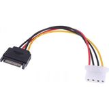 30 cm Sata 15 Pin Erkek To 4 Pin Dişi Molex Power Kablo
