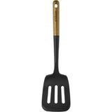30 cm Silikon Spatula, Siyah, Dayanıklı ve Esnek Mutfak Gereci - Seçenek 1 - Ahşap