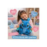 30 CM Stitch Peluş Sırt Çantası Yumuşacık Peluş Çanta Sevimli Tasarım Günlük ve Hediye MAVİ