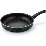 30 Cm Teflon Tava, Yapışmaz Yüzey, Homojen Isı Dağılımı, Ergonomik Sap, Yeşil Mermer Desen