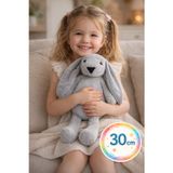 30 Cm Uzun Kulaklı Gri Peluş Tavşan – Yumuşak Uyku Arkadaşı, Bebek Ve Çocuk Oyuncağı