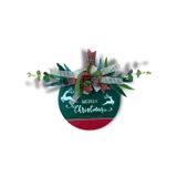 30 cm Yılbaşı Kapı Süsü | Christmas Kapı Dekoru | Çam Ağacı ve Kar Tanesi Temalı (geyik)