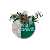 30 cm Yılbaşı Kapı Süsü | Christmas Kapı Dekoru | Çam Ağacı ve Kar Tanesi Temalı (Kar Tanesi)