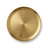 30 cm Yuvarlak Altın Renk Metal Servis Tepsisi, Dekoratif Sunum Tepsisi, Kahve ve İçecek Servisi için Şık Gold Tepsi