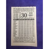 30 Ekim 2001 Takvim Yapragi - Nostalji Koleksiyonluk Takvim Yapragi