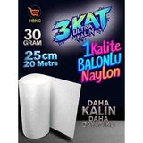 30 Gram 25 cm x 20 Metre Yüksek Kalite Kalın Balonlu Naylon Patpat
