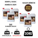 30 Kg Wood Epoxy Quatro Maxi/ Kalın Döküm Şeffaf Epoksi Reçine