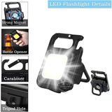 30 Ledli Mini El Feneri 4 Modlu Flash Cok Amacli Anahtarlik Su Gecirmez Sarjli Miknatisli Led Isik Fonksiyonel Kamp Cep Isigi 1000 Lumen