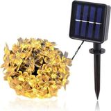 30 Ledli Solar Çiçekli Günışığı Bahçe Aydınlatma Dekorasyon Güneş Enerjili - Çok Renkli - Siyah - Plastik