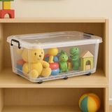 30 Litre Kapaklı Şeffaf Plastik Organizer Saklama Kutusu Oyuncak Kutusu