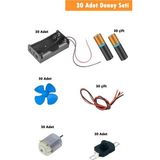 30 Lu Set Motor Deney Seti - Ortaokul Deney Seti Fen Dersi Deneyi Elektirik Deneyi
