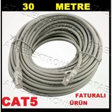 30 Metre Modem Dağitici Ile Bilgisayar Ara Kablosu Cat5 Cat 5