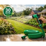30 Metre Spiralli Hortum Seti 8 Fonksiyonlu Sulama Tabancası | Araç Yıkama, Bahçe Sulama, Spiral Tasarım, Kolay Depolama, Çok Amaçlı Kullanım