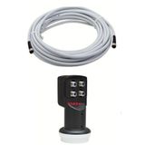 30 Metre Uydu Kablosu Dörtlü Çıkış Çanak Uydu 4k Full Hd 3d Lnb F Konnektör 4 Lü Quad Lnb LNB