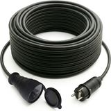 30 Metre Uzatma Kablo Topraklı Kauçuk 3x1.5 MCN-30MT - Siyah