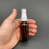 30 Ml Amber Cam Şişe Beyaz Spreyli , 30Cc Amber Spreyli Boş Şişe x 6 Adet