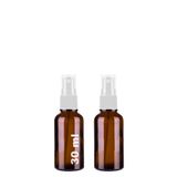 30 ml Kapaklı Beyaz Sprey Amber 30 Cc Fısfıs Kolonya Dezenfektan Kahverengi Cam Şişe 2 Adet (Amber Şişe | Beyaz Sprey, 30 ml)