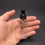 30 Ml Kısa Şeffaf Şişe Cam Damlalıklı , Plastik Kapaklı , 30 Cc Cam Damlalıklı PE Şişe x 10 Adet