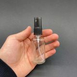 30 Ml Şeffaf Cam Şişe Siyah Spreyli , 30Cc Şeffaf Spreyli Boş Şişe x 6 Adet