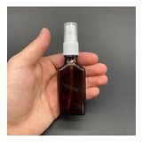 30 Ml Yassı Amber Cam Şişe Beyaz Spreyli , 30Cc Yassı Amber Spreyli Boş Şişe x 6 Adet