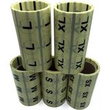 30 Mm Yuvarlak Seffaf Uzerı Baskılı Beden Etıketı ( L) 500 Lu Sarım