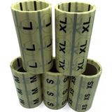 30 Mm Yuvarlak Seffaf Uzerı Baskılı Beden Etıketı ( Xl) 500 Lu Sarım