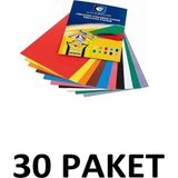 30 Paket Elişi Kağıdı A4 10 Renk Karışık 10 Lu Poşet