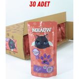 30 Paket Mhauw Kediler İçin Ciğer Ödül Mama Püre 80 Gr